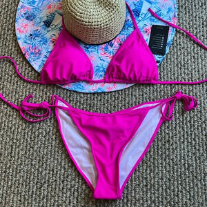 Hot pink bikini